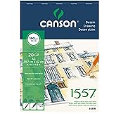 Canson 1557 Resim Ve &Ccedil;izim Blok 180Gr A4 20Yp &Uuml;stten Spiralli Resim Defteri