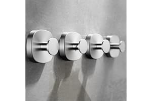 ZUNTO 4 Pezzi Ganci Ventosa Portasciugamani in Acciaio Inox Gancio Appendiabiti da Parete per Bagno e Cucina