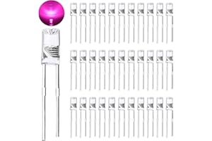 LEDWEKEI (rosas 180 grados) 120 piezas 5mm Diodo emisor de luz LED, lámpara LED de alto brillo, potentes componentes electrónicos de bombilla