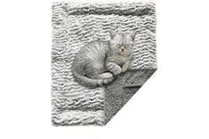 TYXHXTF Tappetino Riscaldante Tappetino Autoriscaldante per Gatti Cani Tappeto Termico, Rivestimento Lavabile in Lavatrice Tappeto Autoriscaldante, Spessore Doppio Lato Copertina Gatto Interno Esterno