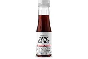 BioTechUSA Zero Sauce, Sauce avec des édulcorants sans sucre et sans matières grasses, 350 ml, Ketchup