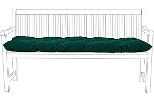 Gardenista - Cojín de Banco de 2 plazas para jardín al Aire Libre, 110 x 45 x 7 cm, en Tela Resistente al Agua (Transparente) Fabricado en el Reino Unido. Colección de Cojines de Peluche