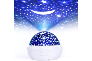 FISHOAKY Proiettore Stelle Soffitto, proiettore galassia 8 Colori, Proiettore Cielo Stellato Bambini, 360° Rotazione Led Proiettore, Lampada Proiettore Per Neonati, Regali Natale, Compleanno Regalo