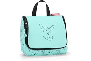 reisenthel Toiletbag S Kids IO, torba na pranie, Koty i psy miętowe, 18 cm, kuferek kosmetyczny