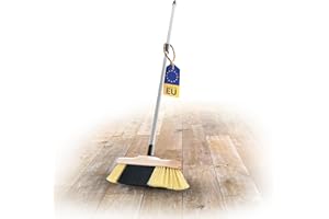 ‎NOVALIV Novaliv Zimmerbesen mit Stiel FEINE KUNSTBORSTEN Besen weiche Borsten dicht besetzt Schrankbesen Holzbesen mit Teleskopstiel Künstliche PP Borsten Besen für Laminat und Parkett Stubenbesen