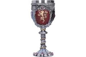 AUSLA Copa de Vino Medieval - Vintage de Acero Inoxidable y Resina - Metal en Relieve - Decoración para Fiestas, Casa, Bar