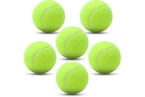 Yonality D'entraînement élastiques à l'usure, Lot de 6 balles de tennis, résistant et Rapides, pour activités de plein air en intérieur, entraînement pour enfants, jeux de sport pour animaux de compag