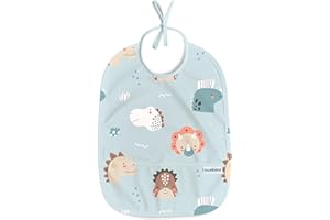 Nombear ® Baberos Bebe Impermeables - Baberos Impermeables para Bebés de 6 a 12 Meses, Babete Impermeável Bebe, Babero para Comida de Bebé, Delantal para Bebé