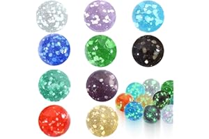 Smavles Canicas para niños - 10 canicas luminosas para juego de pista de mármol, canicas de cristal de colores de 30 mm para pista de bolas DIY y decoración del hogar para niños y niñas