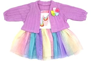 COSDOLL Puppenkleidung für Babypuppen 40-45 cm, Schön Puppenkleidung für Puppen Mädchen (B, 40-45cm)