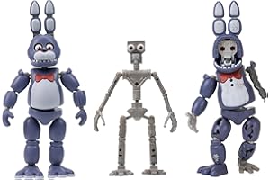 JAZWARES Five Nights at Freddy's Endo-Series - Figura da collezione Endo-1 con Bonnie classica e pezzi di Bonnie appassiti, figura articolata con parti classiche e appassite di Bonnie
