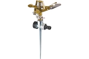 Silverline Spiked Impulse Sprinkler – 1/2" Male Thread, 300mm Spike for Garden Irrigation & Lawn Watering (868552)