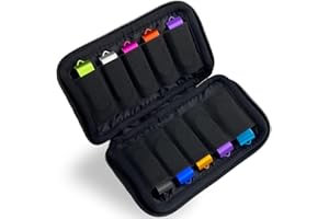 HOTMNTY Sac de Rangement pour Clé USB, Case de Stockage, Étui de Rangement, Organisateur Accessoires Electroniques USB avec 10 Emplacements pour Jump Drives/Pen Drive/Thumb Drive/Flash Drive, Noir, 1 Pièce