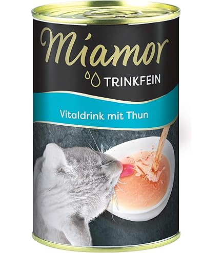 MIAMOR - Vitaldrink | Heerlijke drank voor volwassen katten ter bevordering van de vochtopname. Aanvullend voer in de doos ter ondersteuning van de nierfunctie | 24x135 ml kip