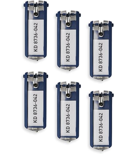 Durable Schlüsselanhänger Set – 6 Stück Schwarz, Kunststoff Key Clip 195701