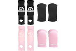 PATIKIL Rękawy na ramię do siatkówki, zestaw nakolanników na przedramię, rękaw na kolana z podkładkami ochronnymi, otwór na kciuk, siatkówka, podkładka na ramię dla nastolatków, mężczyzn, kobiet