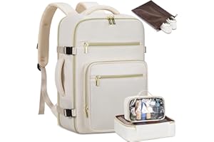 LOVEVOOK plecak bagaż podręczny do samolotu, plecak podróżny damski, 40L plecak bagaż podręczny duży, plecak podróżny, torba podróżna, 45x36x20 plecak do przewozu w samolocie, plecak na laptopa 17