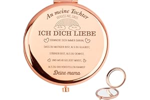 QWZify Tochter Geschenke von Mama Tochter Geburtstagsgeschenke für Tochter Kompaktspiegel Geschenke für Tochter von Mama Mutter zu Tochter Geschenke Weihnachten
