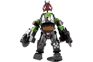 McFarlane Toys, Warhammer 40000 Ork Meganob with Buzzsaw Mega Figure with 22 Moving Parts, Collectible Warhammer Figure with collectors stand base – Ages 12+