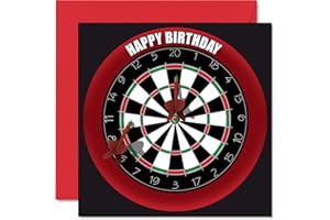 STUFF4 Zabawne kartki urodzinowe na 31. urodziny dla mężczyzn i kobiet - tablica do rzutek - kartka urodzinowa dla taty mamy syna córki brata siostry wujka cioci kuzyna, 145 mm x 145 mm sportowe rzutki