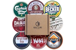 HALF TIME CLUB Liverpool 1st Edition Football Beer Mat Coasters - Perfect for a Gift or Present for Any Liverpool Fan (8-Pack)