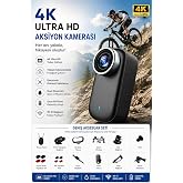 4K Ultra HD Mini WIFI Aksiyon Kamerası Taşınabilir V&uuml;cut Kamerası 1.47'HD Ekranlı Giyilebilir Video Kaydedici