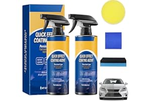 Yooyan 2 Pack Quick Effect Coating Agent for Cars, 3 in 1 High Protection Car Coating Spray, Coating Renewal Agent, Car Wax Polish Spray for Cars, Multifunctional Car Scratch Remover