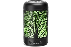 Aigostar Diffusore di oli essenziali, diffusore ad ultrasuoni da 100 ml, umidificatore d'aria e diffusore di aromi, USB ad ultrasuoni
