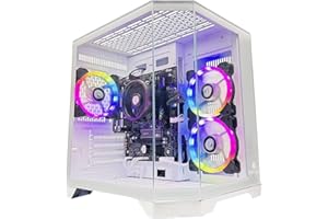 NitroPC - PC Gaming Avanzado Bronze Plus (AMD Ryzen 5 5655G 6/12 4.6GHz, RX Vega 7, RAM 32GB, M.2 1TB, Windows 11, iluminación RGB, WiFi) Ordenador de sobremesa, PC Gamer (Blanco)