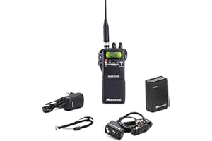Midland - Emisora CB, Radioaficionado Portátil Sin Licencia Alan 42 DS, Multi Banda para Todos los Países UE, Squelch Digital, Radios Profesionales AM/FM, Conexión 2 Pin, Antena y Otros Accesorios