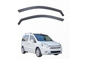 Modifycar - Déflecteur Voiture Compatible avec Citroën Berlingo II 2008-2018 - Vitre Acrylique et Fumé - Déflecteurs d'air pour Les Vitres Avant - Installation à l'Intérieur - 2 Unités