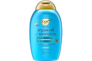OGX | Après-Shampooing Réparateur Huile d'Argan du Maroc (flacon de 385 ml) – Soin capillaire pour cheveux secs et abîmés – Après-shampoing sans sulfate