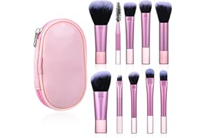 PEOVLVN 10-częściowy zestaw do makijażu - profesjonalne pędzle, mini kompletny zestaw kosmetyczny