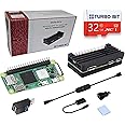 Raspberry Pi Zero 2 W Pre Soldered Headers Starter Kit, Zero 2 W Aluminum Case, 20Pin GPIO Header, OTG Cable, MicroUSB Switch Cable, MicroUSB to OTG Cable, HDMI Adapter for Raspberry Pi Zero 2 W