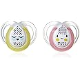 Tommee Tippee Succhietti Night Time per la Notte, Modelli Assortiti, Multicolore, 0-6m, 2 Pezzi
