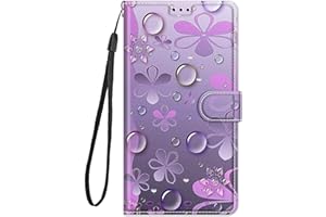 EVERAINY-EU Everainy Cover Compatibile per Samsung Galaxy S7 Edge Silicone PU Pelle Portafoglio Libro Case Antiurto Bumper Motivo Magnetica Flip Protettiva Resistente Custodia (Viola)