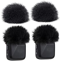SUNMON DJI Lot De 4 Housses En Fourrure Pour Microphone Sans Fil DJI