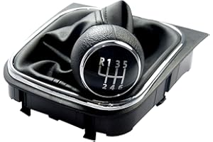 L & P Car Design L&P A256 Schaltsack Schaltmanschette Schwarz Schaltknauf 6 Gang kompatibel mit VW Golf 5 V Golf 6 VI Rahmen Komplettset Knauf Plug Play Ersatzteil für 1K0711113 5K0711113 1K8711113