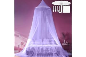 GTDOOCE Moustiquaire de Lit,Ciel de Lit,Moustiquaire Dome Violet,Moustiquaire Lit 60x250x1100cm,Mosquito Net pour Le Camping,la Maison,Le Jardin