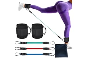 Quixotical Fasce di Resistenza alla Caviglia con Polsini, Ankle Straps Gym per Allenamento Gambe e Glutei, Attrezzatura Fitness per Uomo e Donna