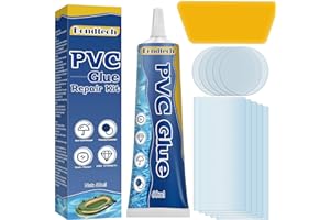 BONDTECH Paddling Pool Repair Kit Waterproof, Hot Tub Repair Kit, Transparent Pool Patch Repair Kit for Hot Tubs, Inflatable Spas, Air Bed, Bouncy Castle & Inflatables, Tent, PVC Glue (60 ml)