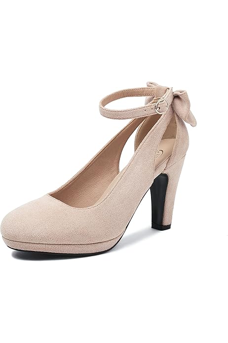 Con Tacco Basso Scarpe Rosa Cipria Vernice Décolleté Donna Rosa In