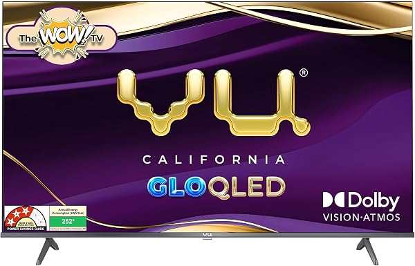 Vu 164cm (65 inches) GloQLED Series 4K QLED Smart Google TV 65GLOQLED25