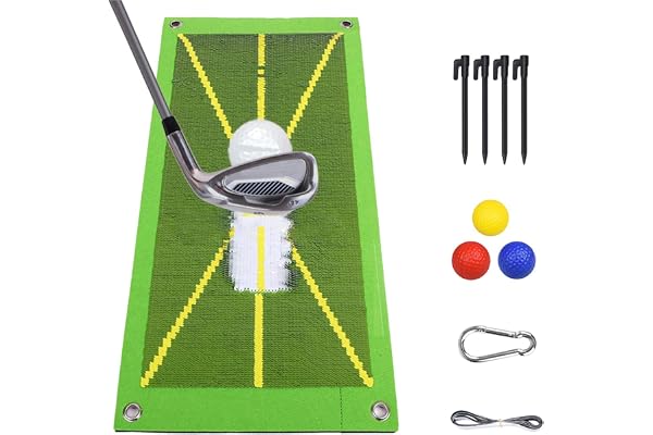 Tapis d'entraînement de Golf Hitting - Analysez Votre Swing et Améliorez Votre Technique avec Notre Tapis de Frappe de Golf pour Intérieur/Extérieur Résistant à la Déchirure et Antidérapant