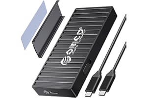 ORICO Boîtier SSD M.2 NVMe Adaptateur, sans Outil USB3.2/USB3.1 Gen 2 10Gbps NVME External Lecteur Boîtier Disque pour M.2 PCIe NVME M-Key 2230/2242/2260/2280 SSD avec UASP (10Gbps-Noir)