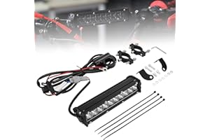 IUVWISN Motorrad LED Lichtleiste Scheinwerfer 60W 2500LM Wasserdicht Schalter Universal für CRF110 CRF250R CRF450R YZ125 YZ250 WR250F KLX110 Motocross 7/8 Zoll Lenker