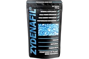 Zydenafil™ Blue Pill | 20 Tablets | Fast Effect Male Performance Enhancing 100% Herbal Food Supplement | Fast Acting | Ginseng Maca | Energy and Stamina Support | Made in UK pills men