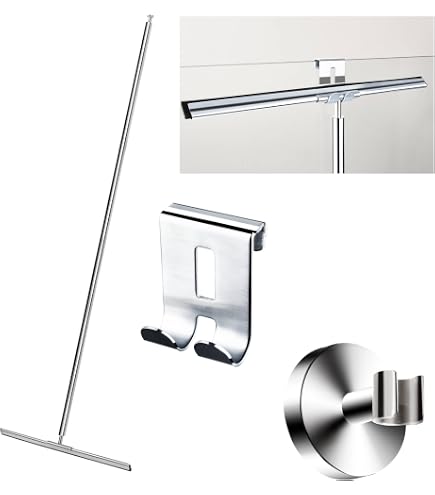 ZACK 40328 Jaz Badtrekker Roestvrij Staal Zilver - Streepvrije Douchetrekker Voor Glas, Spiegel, Ramen En Vloer