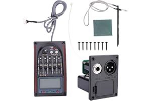 PWSHYMI Ecualizador de preamplificador de guitarra acústica LCD de 5 bandas profesional para amantes de la música. Para los entusiastas de la guitarra