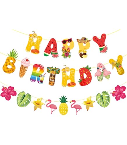 2 Striscioni Decorativi Per Festa A Tema Hawaiano E Moana – Ciao Estate, Accessori Per Feste Tropicali E Spiaggia - 5